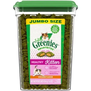 Greenies Feline Smart Bites Healthy Kitten Cat Treats Chicken, 1ea/16 oz