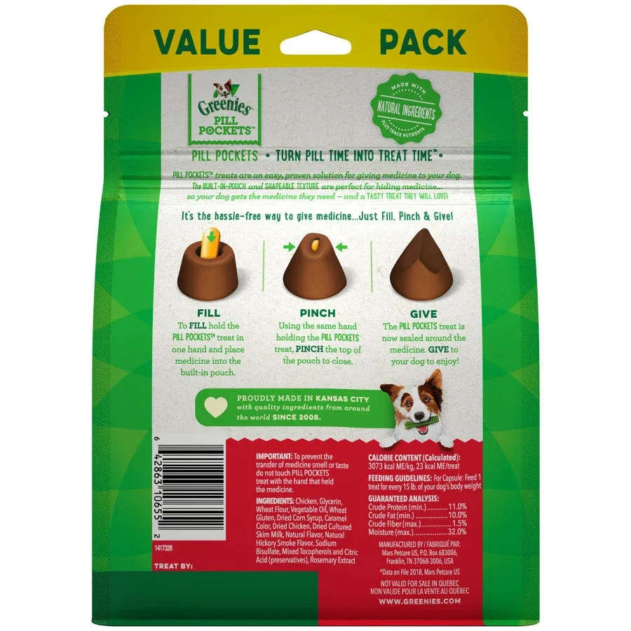 GREENIES PILL POCKETS Treats Hickory Smoke Flavor Capsule Size 15.8oz - Image 2