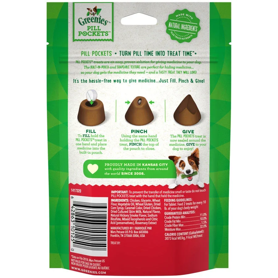 GREENIES PILL POCKETS Treats Hickory Smoke Tablet Size 3.2oz - Image 2