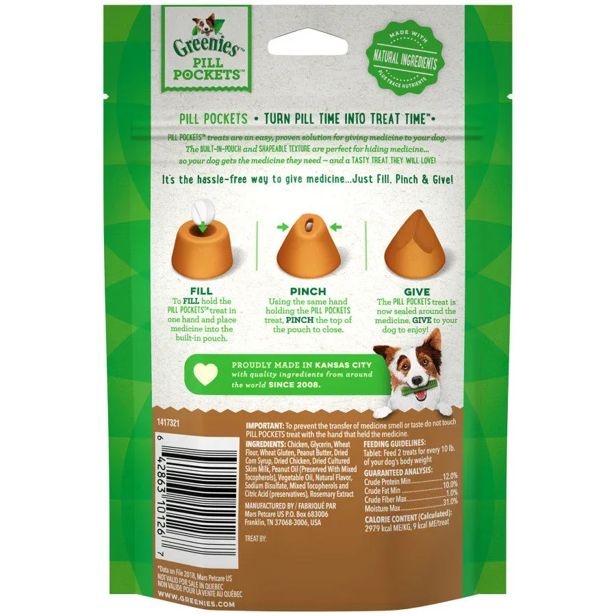 GREENIES PILL POCKETS Treats Peanut Butter Flavor Tablet Size 3.2oz - Image 2