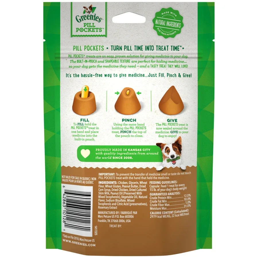 GREENIES PILL POCKETS Treats Real Peanut Butter Flavor Capsule Size 7.9oz - Image 2