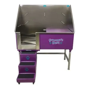 Groomer's Best Elite Dog Grooming Tub 48In L-Plumb Pur