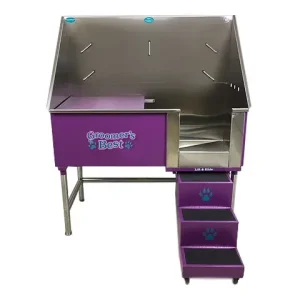 Groomer's Best Elite Dog Grooming Tub 48In R-Plumb Pur