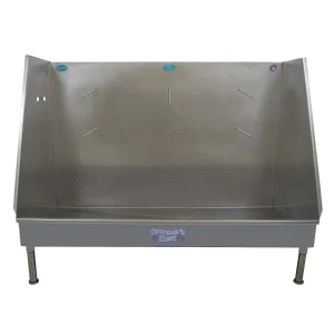 Groomer's Best Walk In Dog Grooming Tub 58In L-Plumb Gry