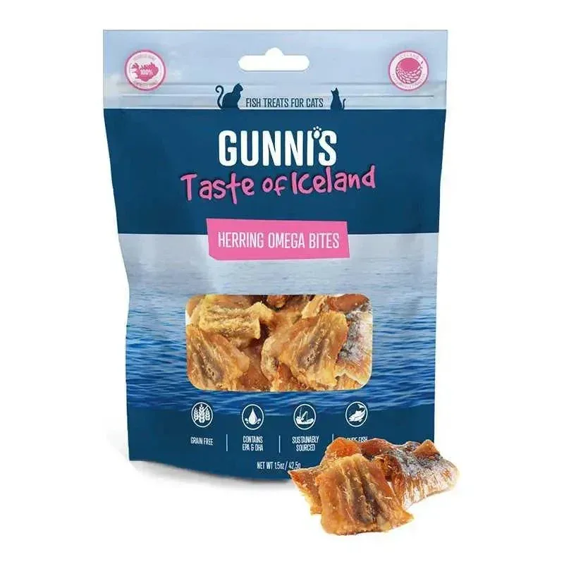 Gunni's Omega Rich Herring Meat Bites Cat Treats 1.5oz