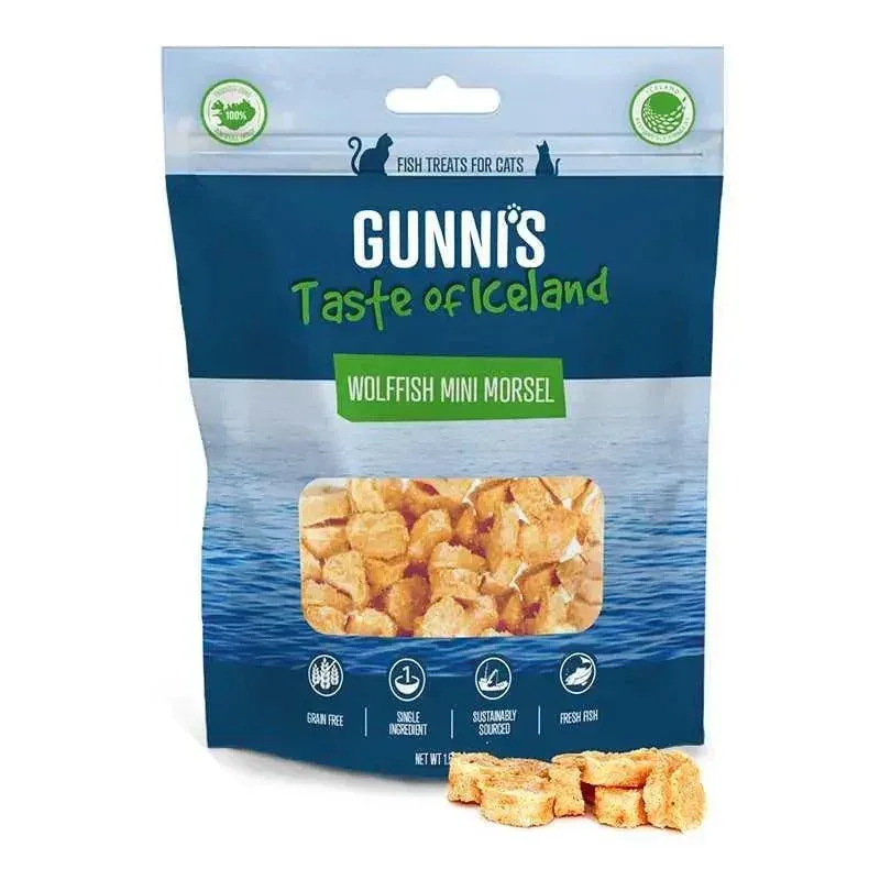 Gunni's Taste of Iceland Omega Rich Wolffish Mini Morsel Cat Treats