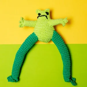 Hand Crochet Frog Dog Toy