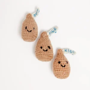 Hand Knit Chocolate Kiss Cat Toy