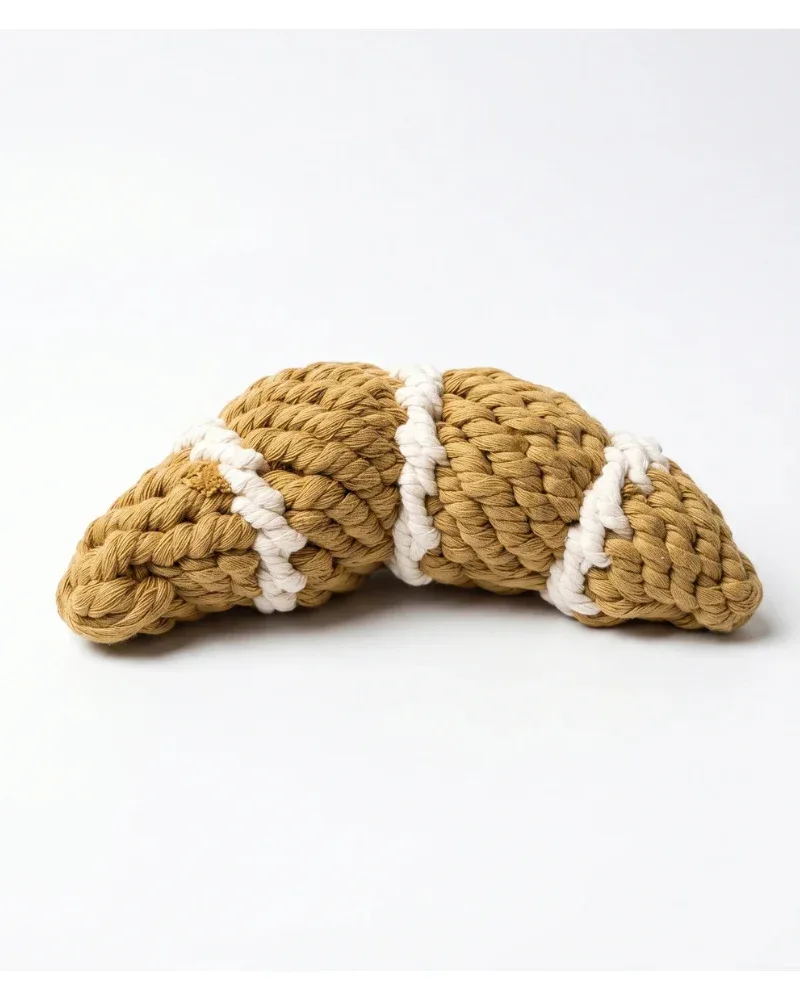 Handmade Croossant Rope Dog Toy