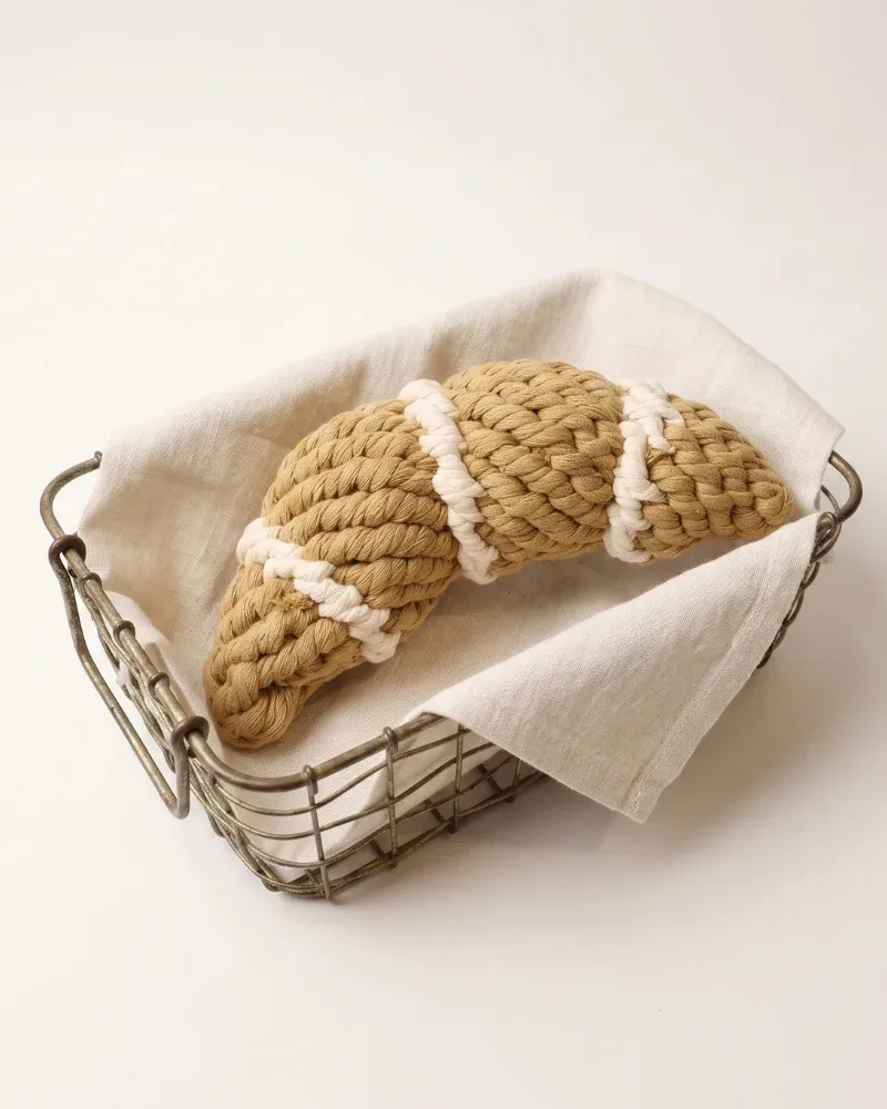Handmade Croossant Rope Dog Toy - Image 2
