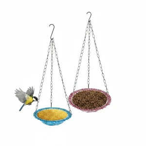 Hanging Bird Baths And Feeders For Outdoors, Plastic Bird Water Bowls For Garden And Yard Use