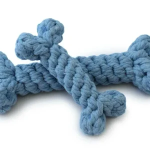 HARRY BARKER | Rope Bone Toy in Blue