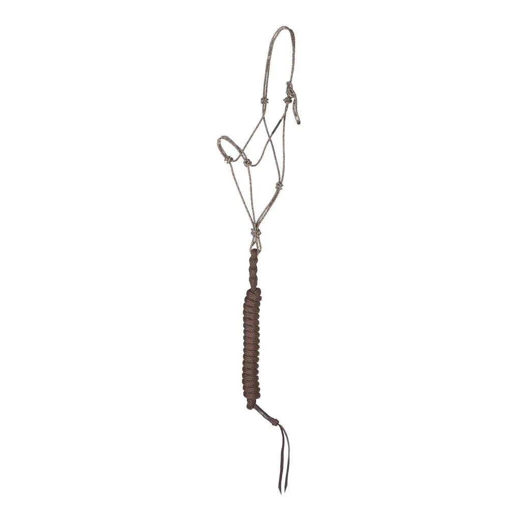 Haychix Timeless Bronze Halter with Brown Lead Rope