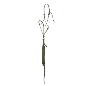 Haychix Timeless Olive Halter with Olive Lead Rope