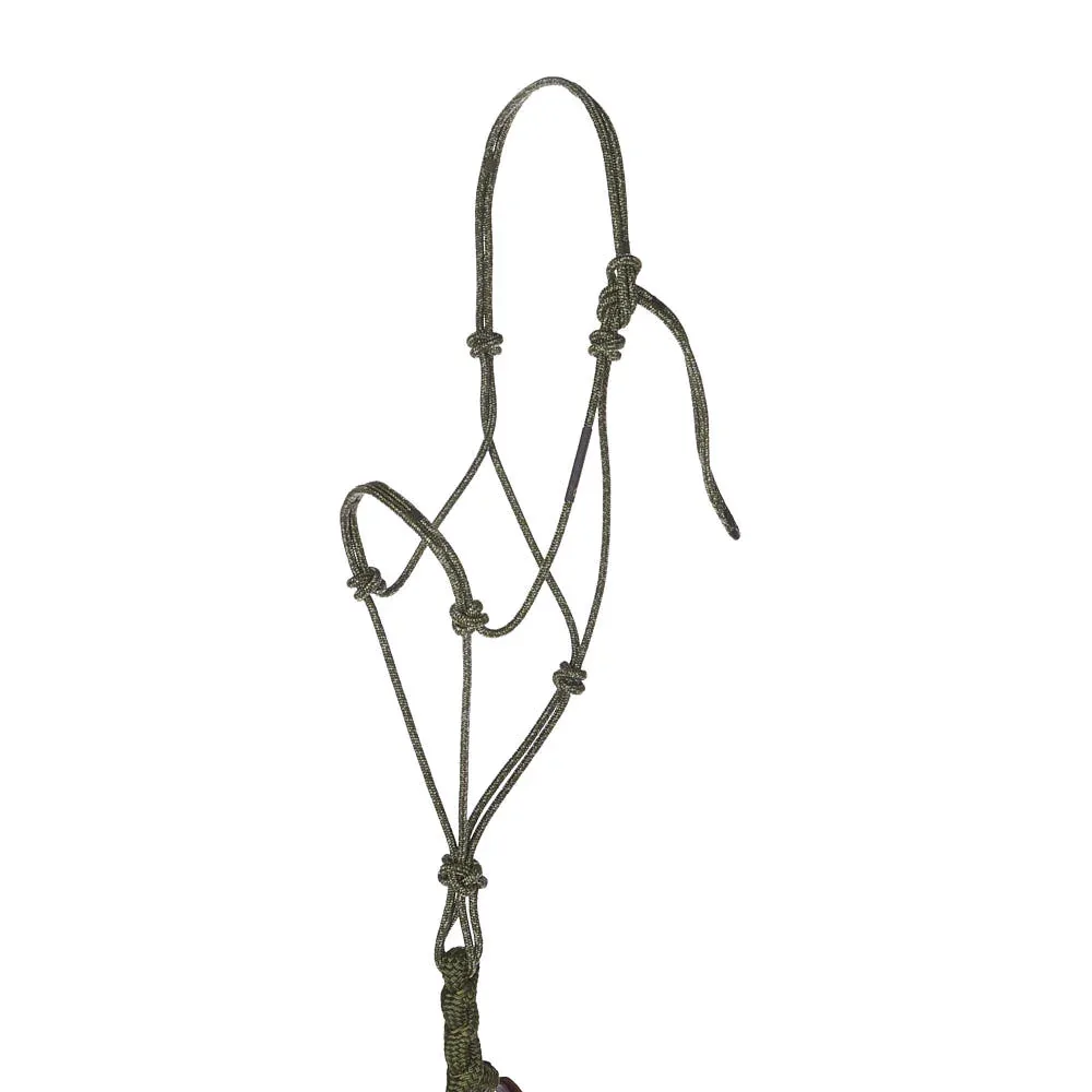 Haychix Timeless Olive Halter with Olive Lead Rope - Image 2