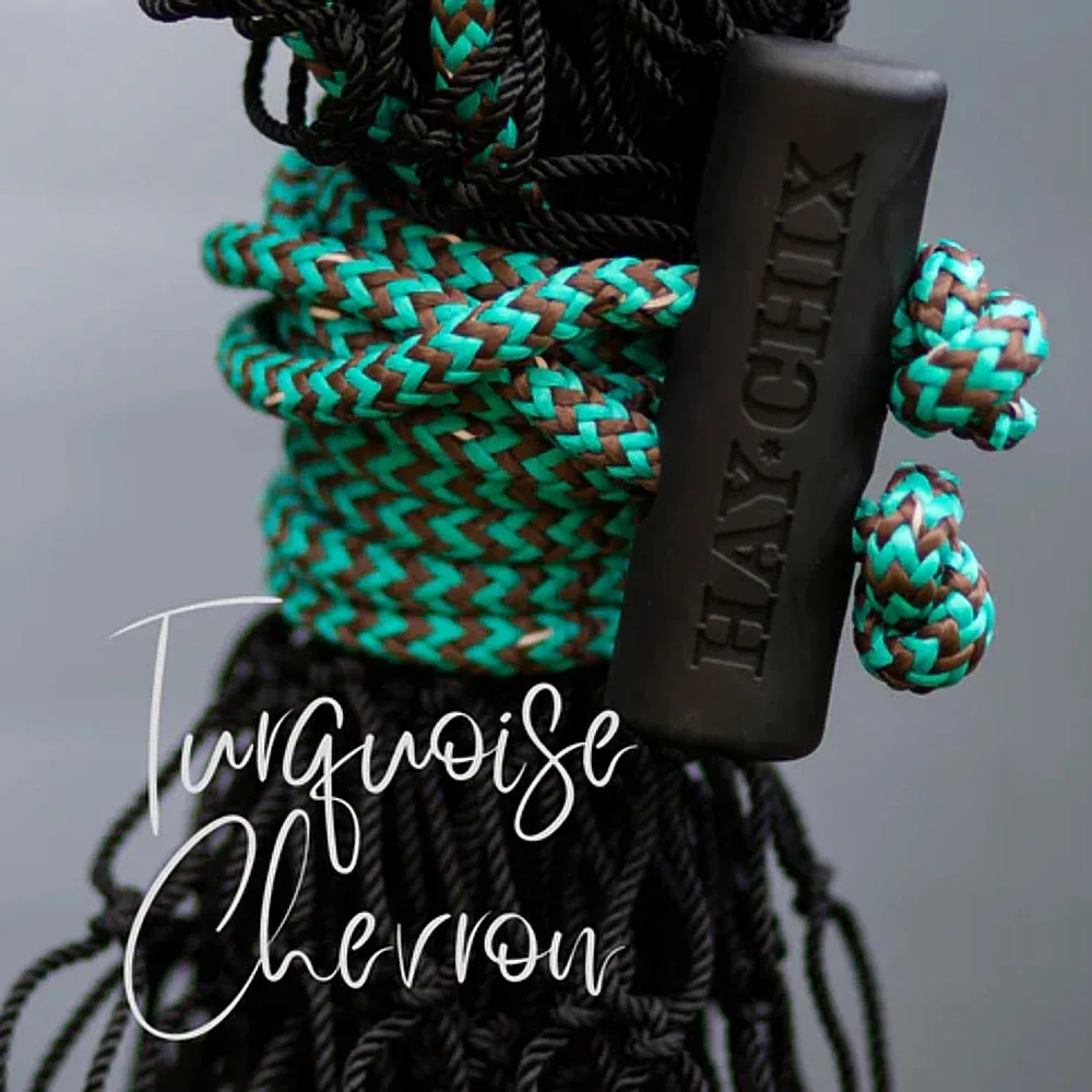 Haychix Turquoise Chevron Half Bale Net