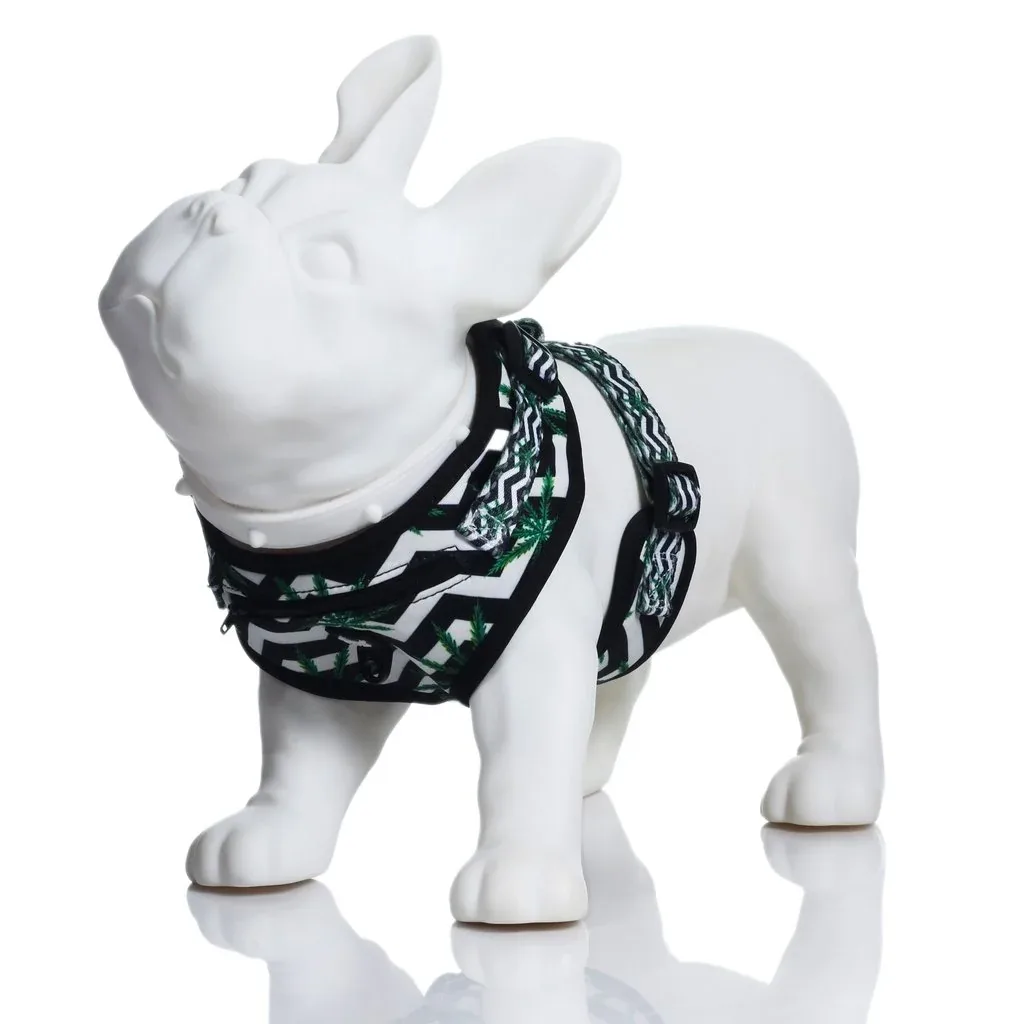 HEADY PET | Chevron & Leaf Print Harness