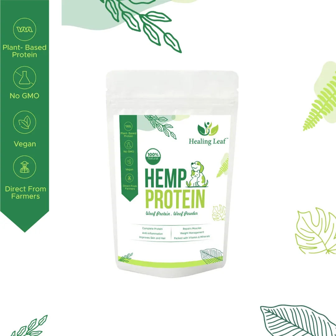 Healing Leaf Hemp Protein Powder and Bark Out Loud Immunity Multi Vitamin Chew Stix for Dogs and Cats Combo - Image 2
