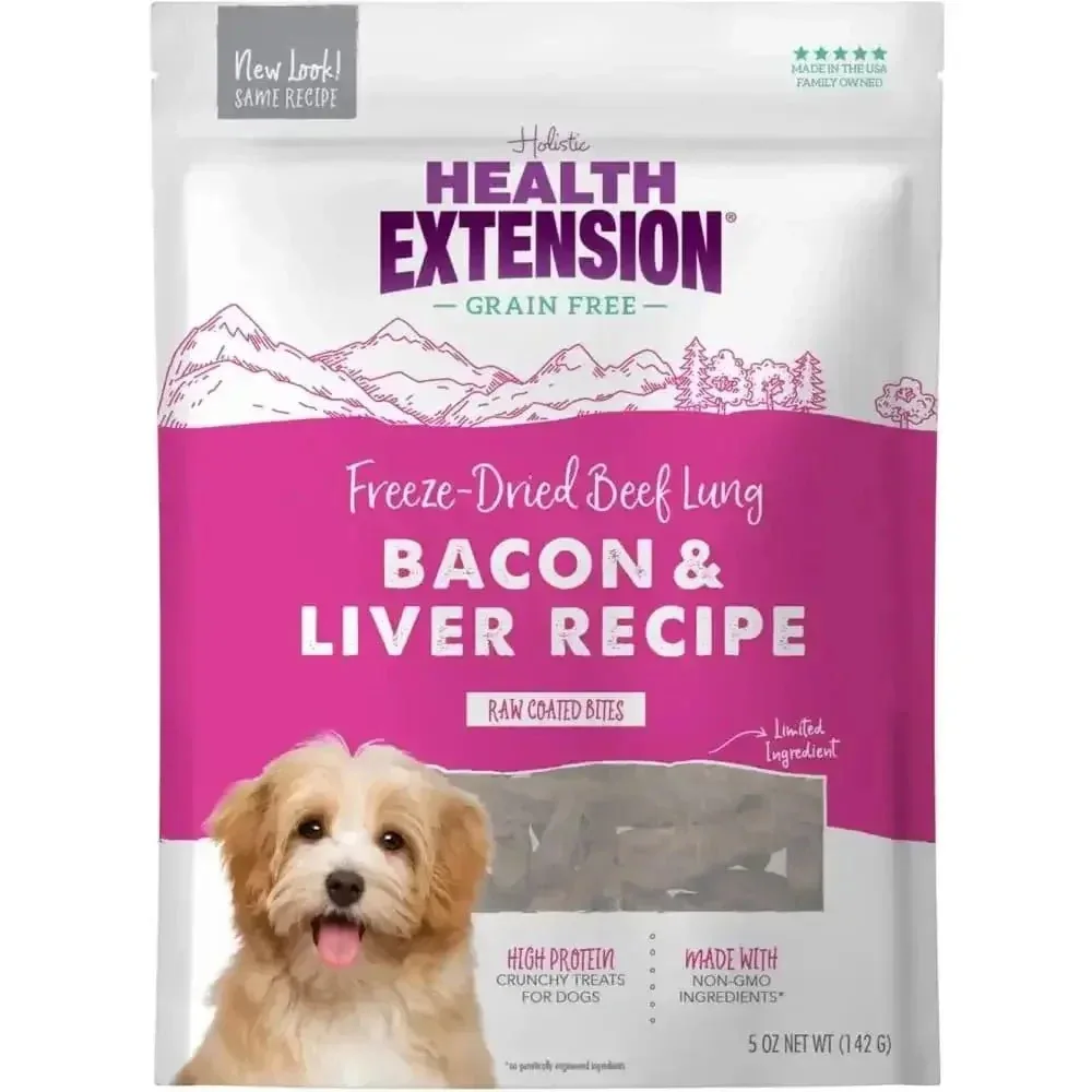 Health Extension Bully Puffs Bacon Dog Treats 5 oz