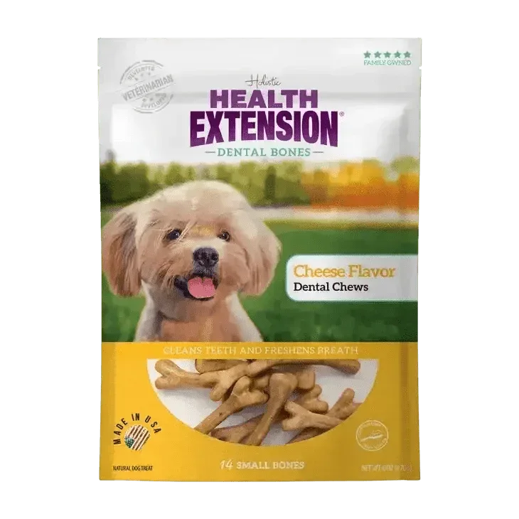 Health Extension Cheese Flavor Dental Dog Bones 5.9 oz