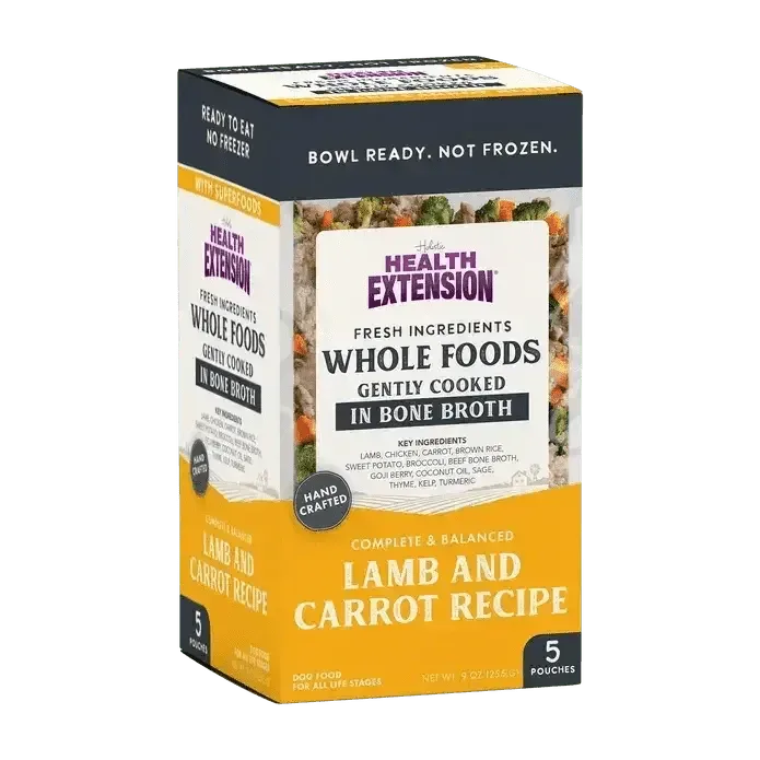 Health Extension Gently Cooked Lamb & Carrot Recipe Pouches For Dogs 9oz
