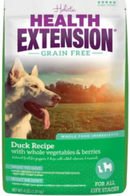 Health Extension Grain Free Duck Recipe Dry Dog Food 23.5lb Bag
