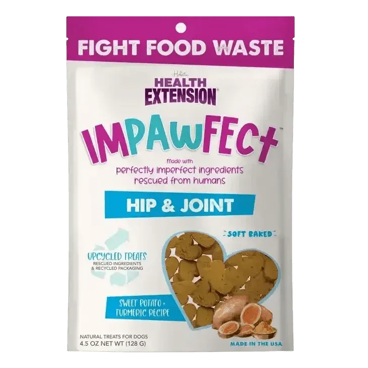 Health Extension Impawfect Sweet Potato & Turmeric for Hip & Joint Support Dog Treats 4.5oz