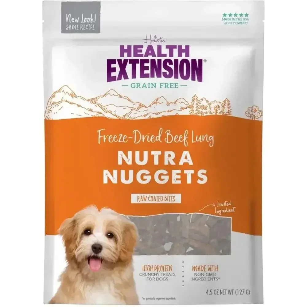 Health Extension Nutra Nuggets Jerky Dog Treats 4.5 oz
