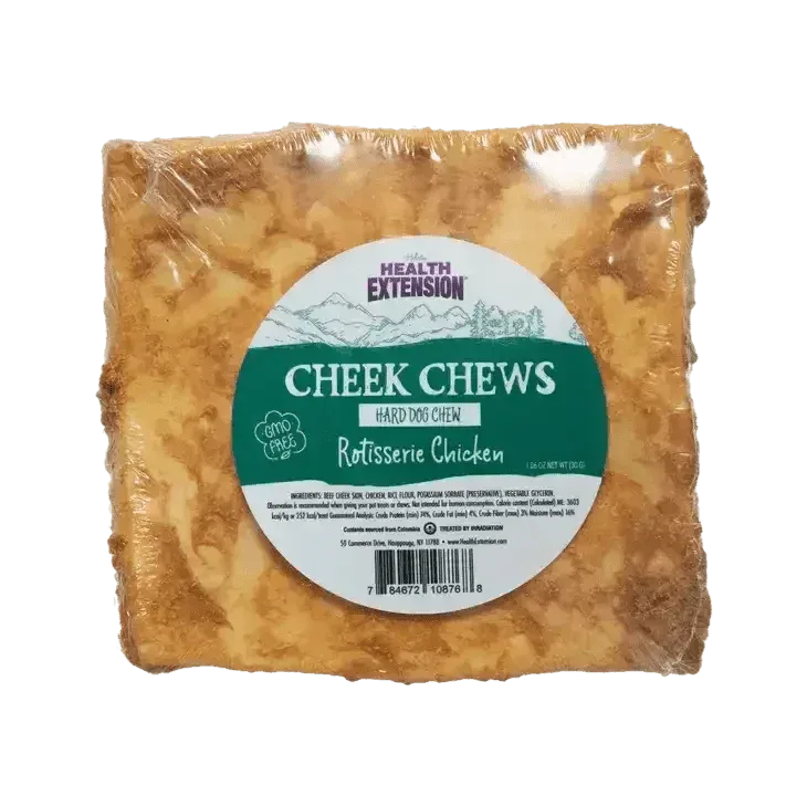 Health Extension Rotisserie Chicken Cheek Chews Dog Treats