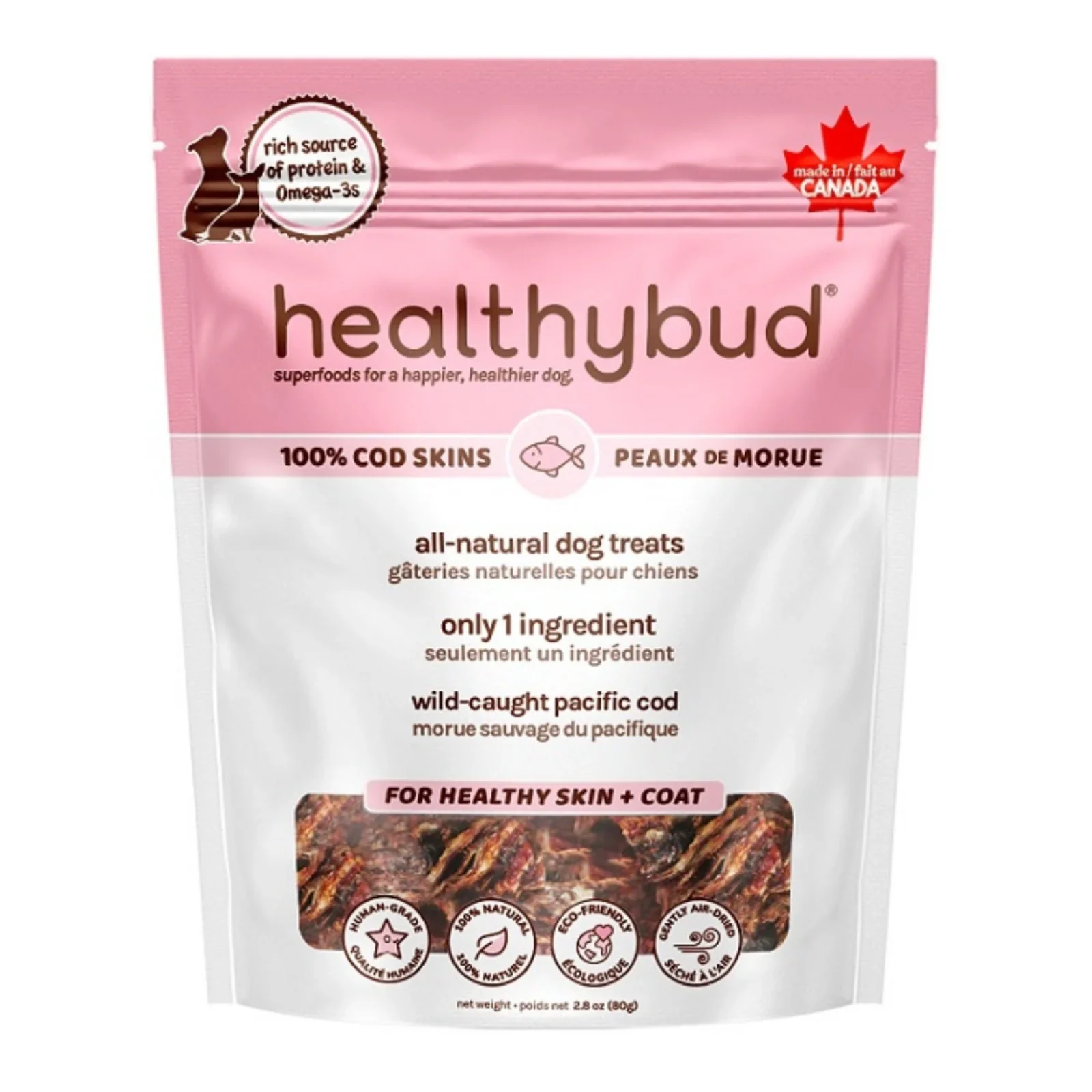 Healthy Bud Dog 2.8oz. Cod Skin Cubes