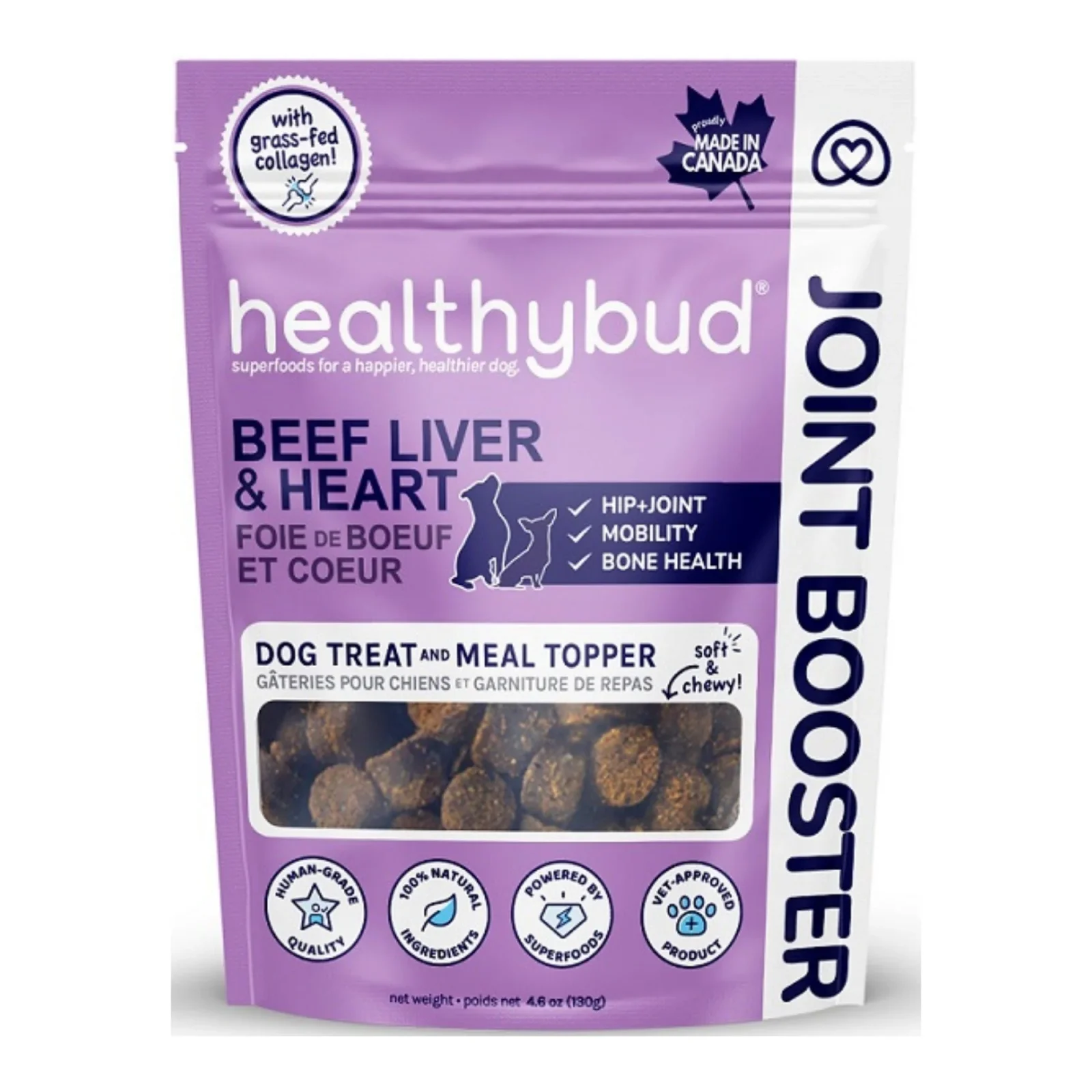 Healthy Bud Dog 4.6oz. Joint Bistro Beef Liver & Heart Functional Treat