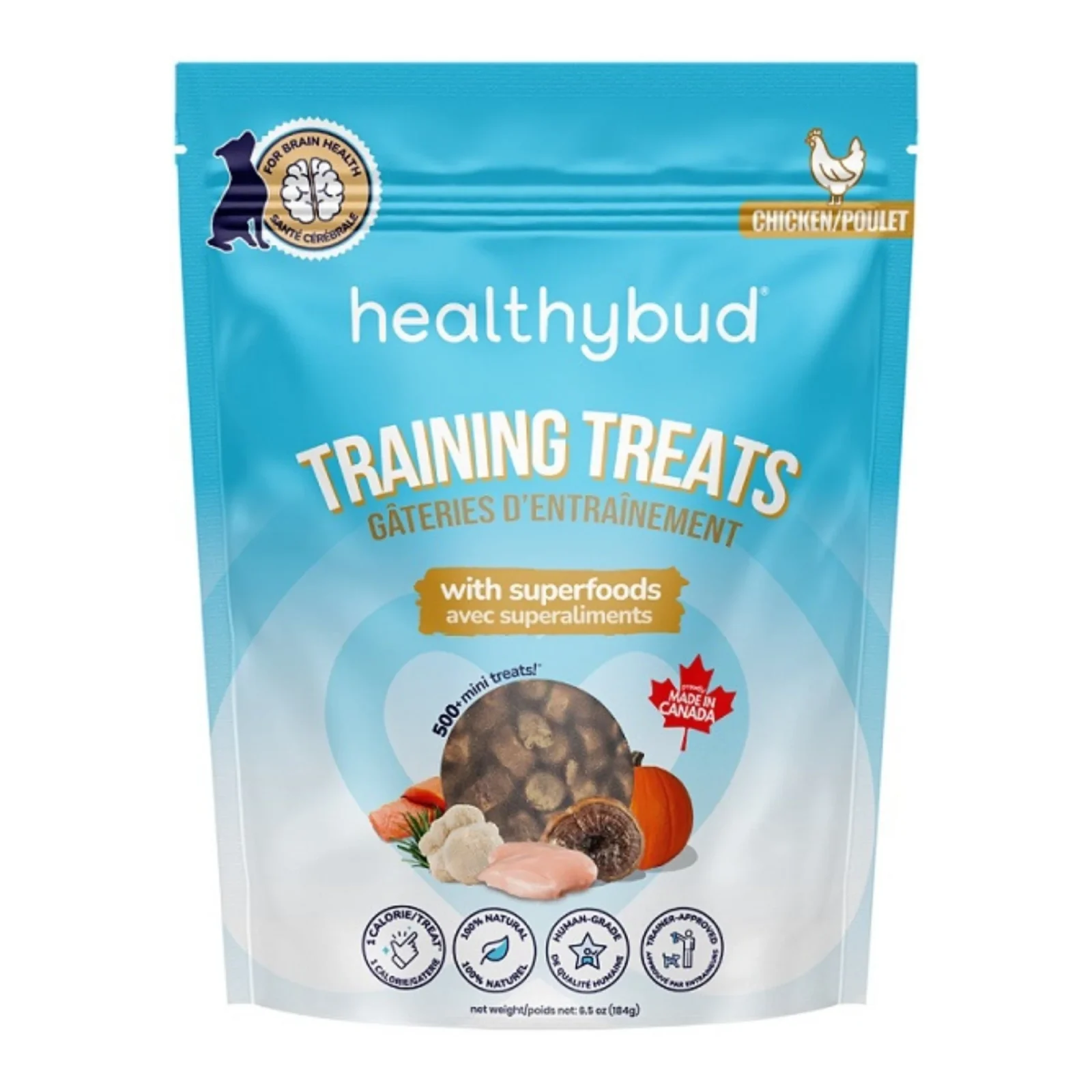 Healthy Bud Dog 6.5oz. Training Treats Chicken with Superfoods