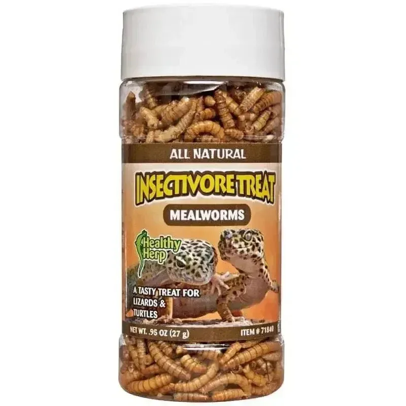 Healthy Herp Insectivore Reptile Treat Mealworms 0.95-Ounce