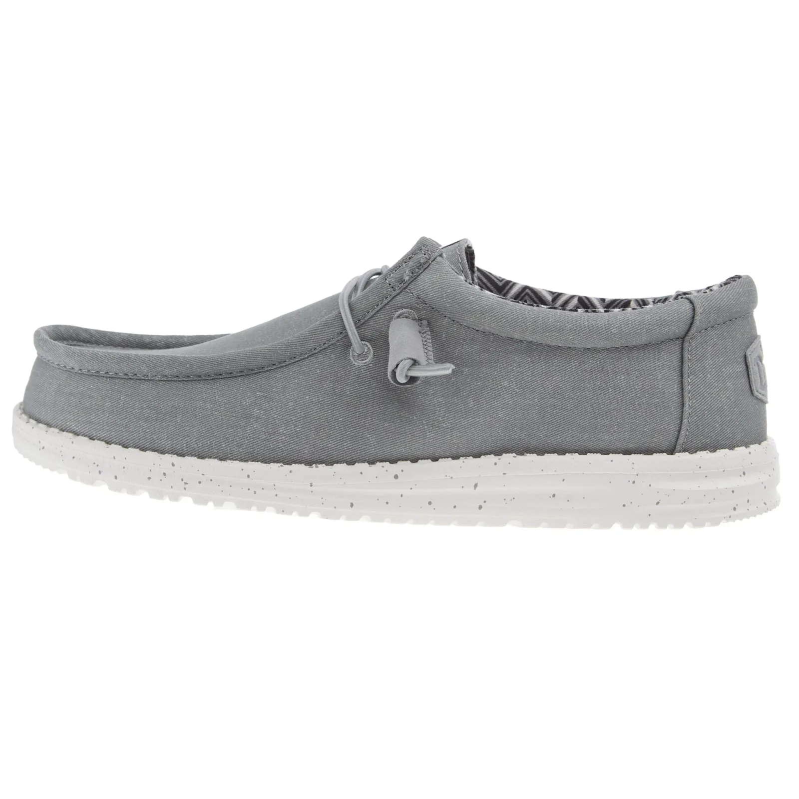 Hey Dude Mens Grey Wally Canvas Casual Shoe - Image 2