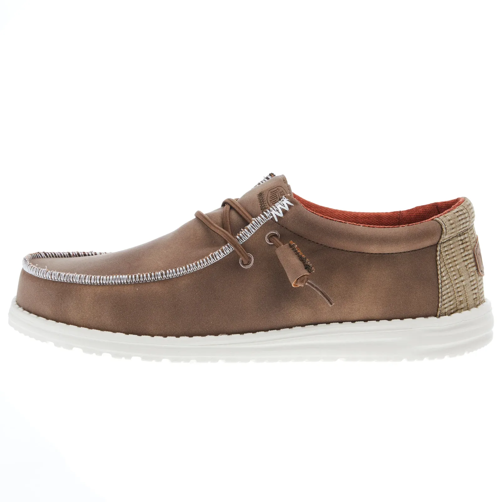 Hey Dude Mens Tan Wally Fabricated Leather Casual - Image 2