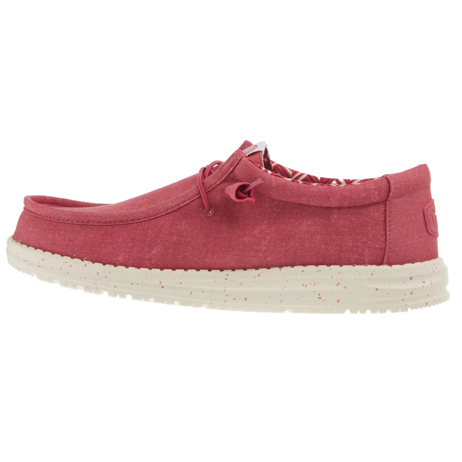 Hey Dude Mens Wally Canvas Red Casual Shoe - Image 2