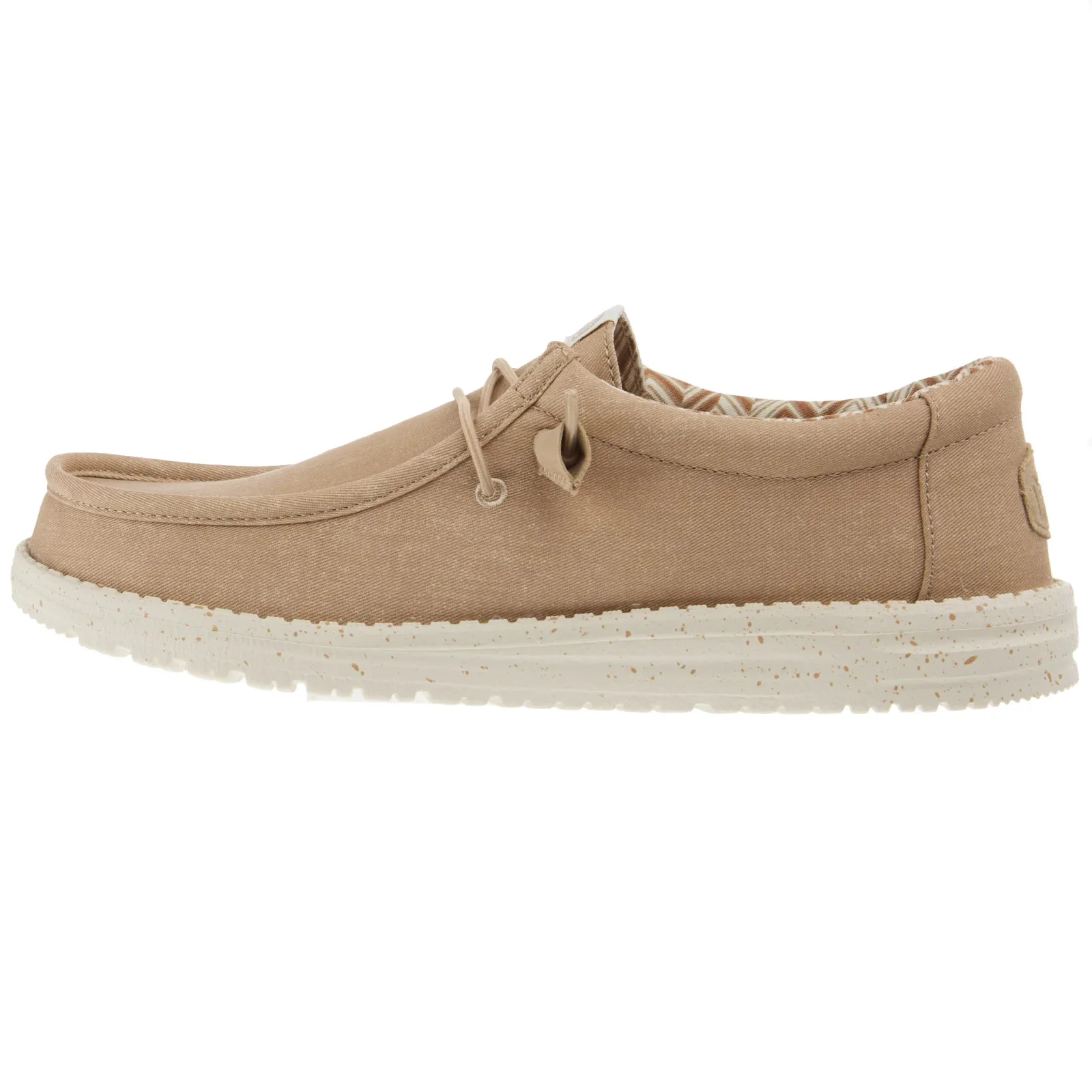 Hey Dude Mens Wally Canvas Tan Casual Shoe - Image 2