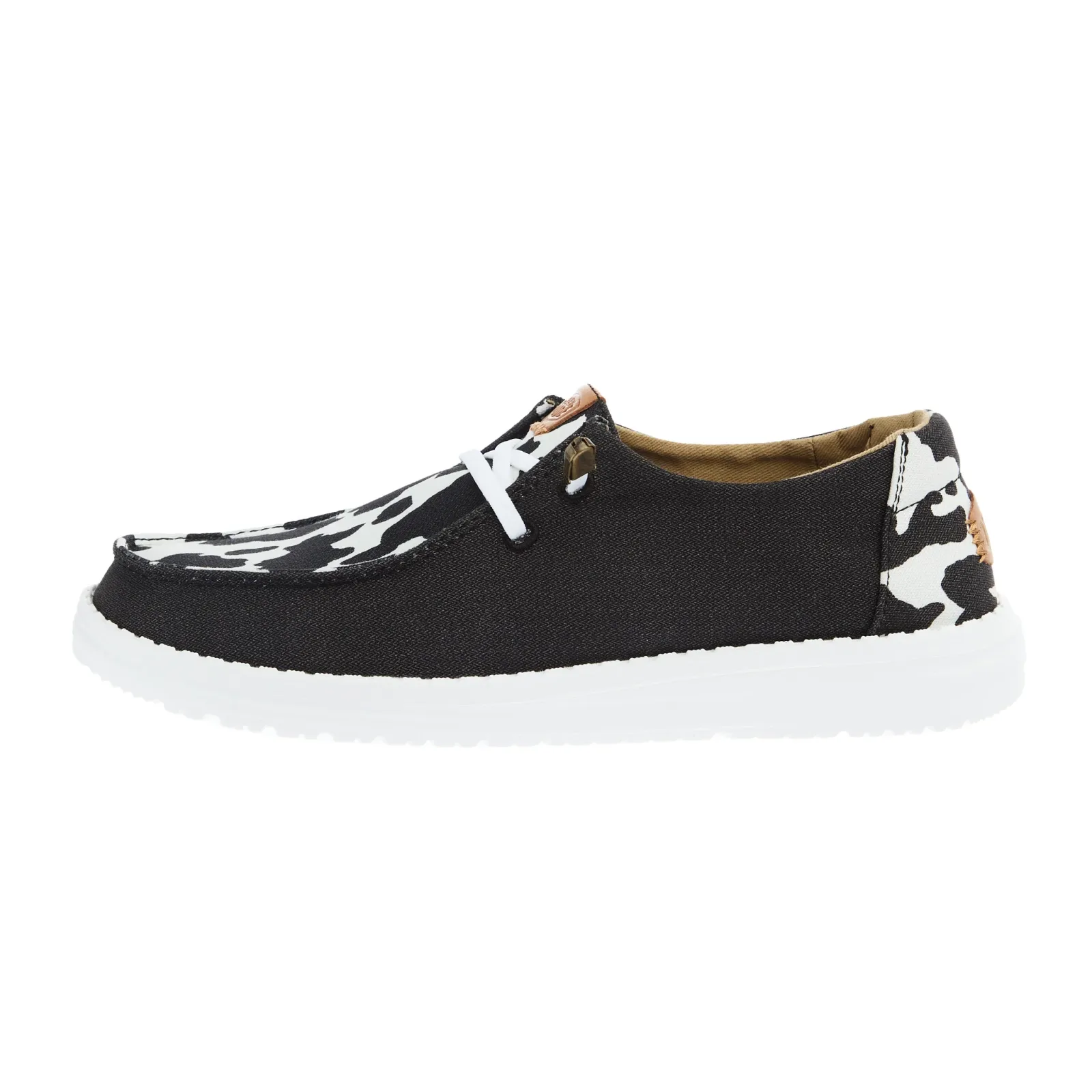 Hey Dude Women`s Black Cow Print Wendy Animal Casual - Image 2