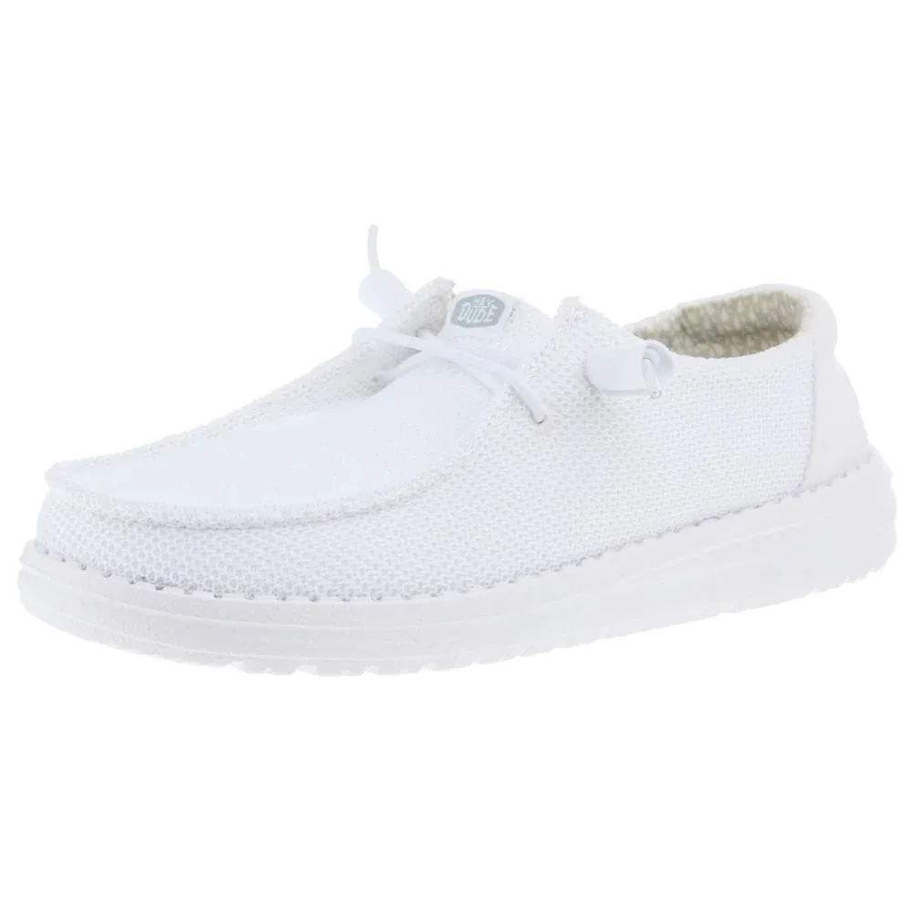 Hey Dude Womens Wendy Stretch Mesh White Casual