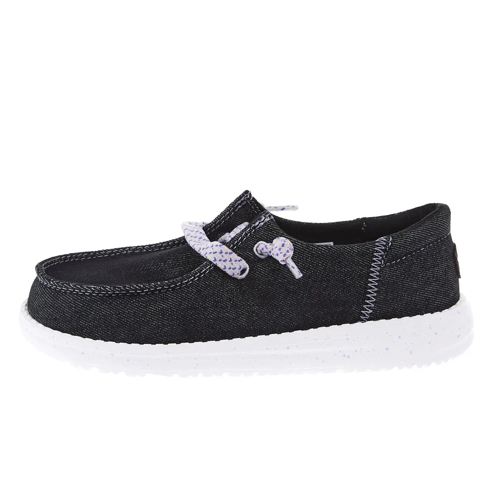Hey Dude Youth Wendy Funk Friendship Lace Black Casual Shoe - Image 2