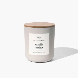Hico Candle Co . Vanilla Leather 12 oz. Candle