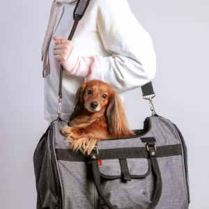 Hideaway Duffle Pet Carrier in Heather Grey (Airline Approved) (FINAL SALE)