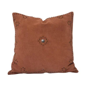 Hiend Accents Antique Suede Pillow Tobacco
