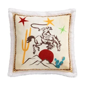 Hiend Accents Desert Rider Campfire Sherpa Pillow