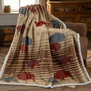 Hiend Accents Paseo Road by Buffalo Home on the Range Sherpa Throw Blanket
