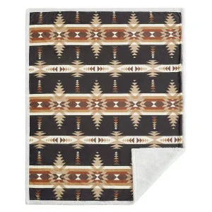 Hiend Accents Yosemite Campfire Sherpa Throw Blanket