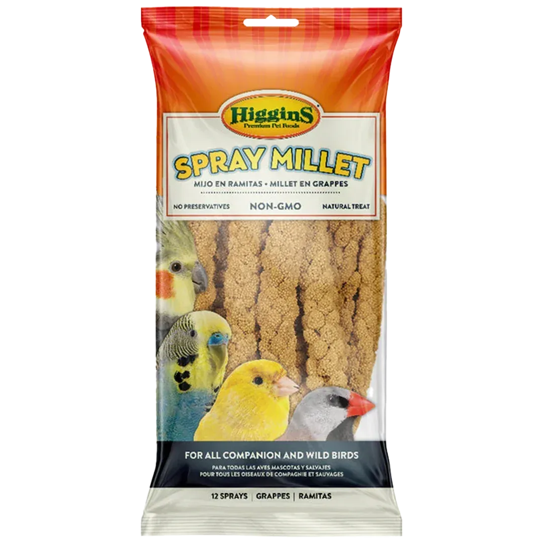 Higgins Spray Millet Natural Avian Treat 25 Lb