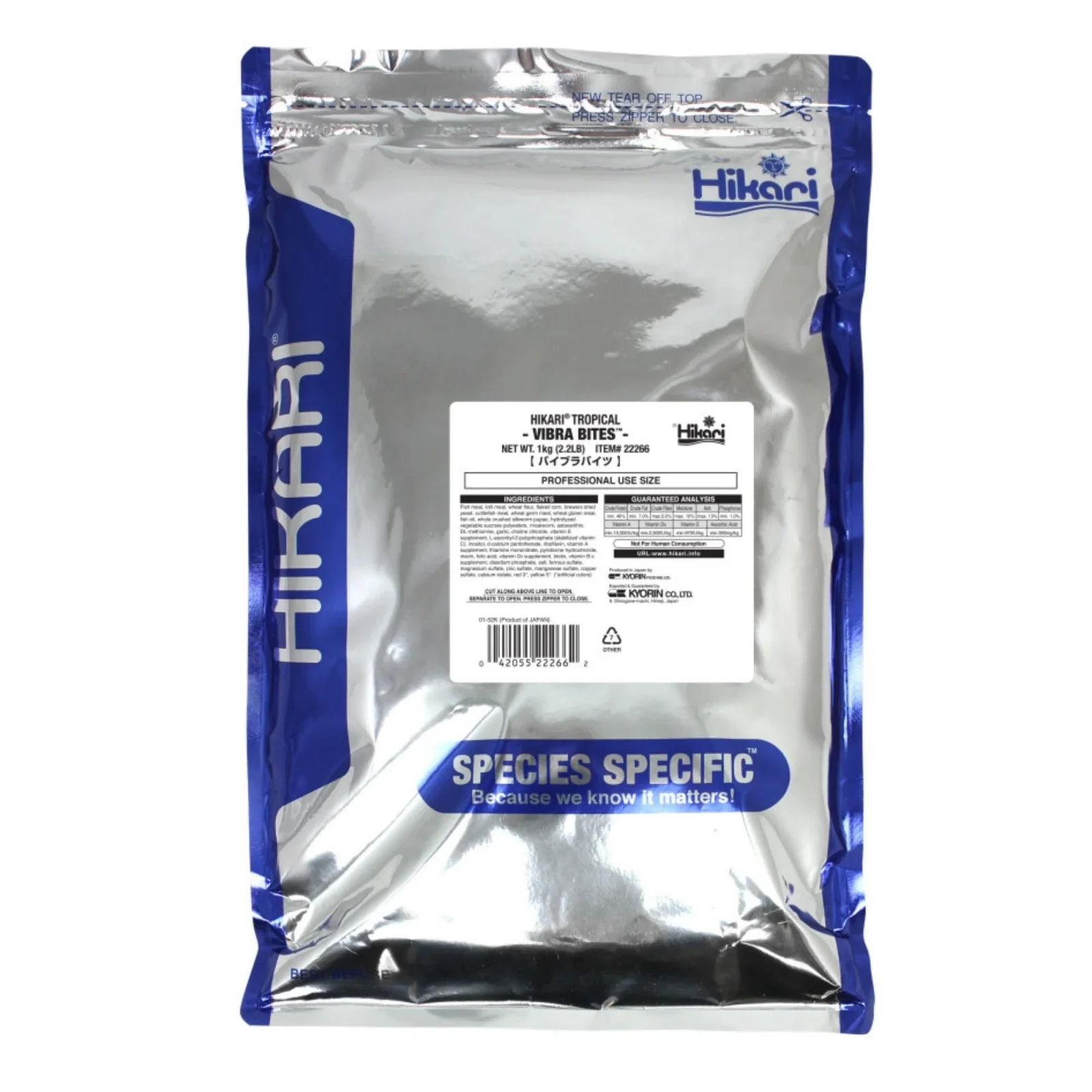 Hikari USA Vibra Bites Tropical Fish Food 1ea/2.2 lb