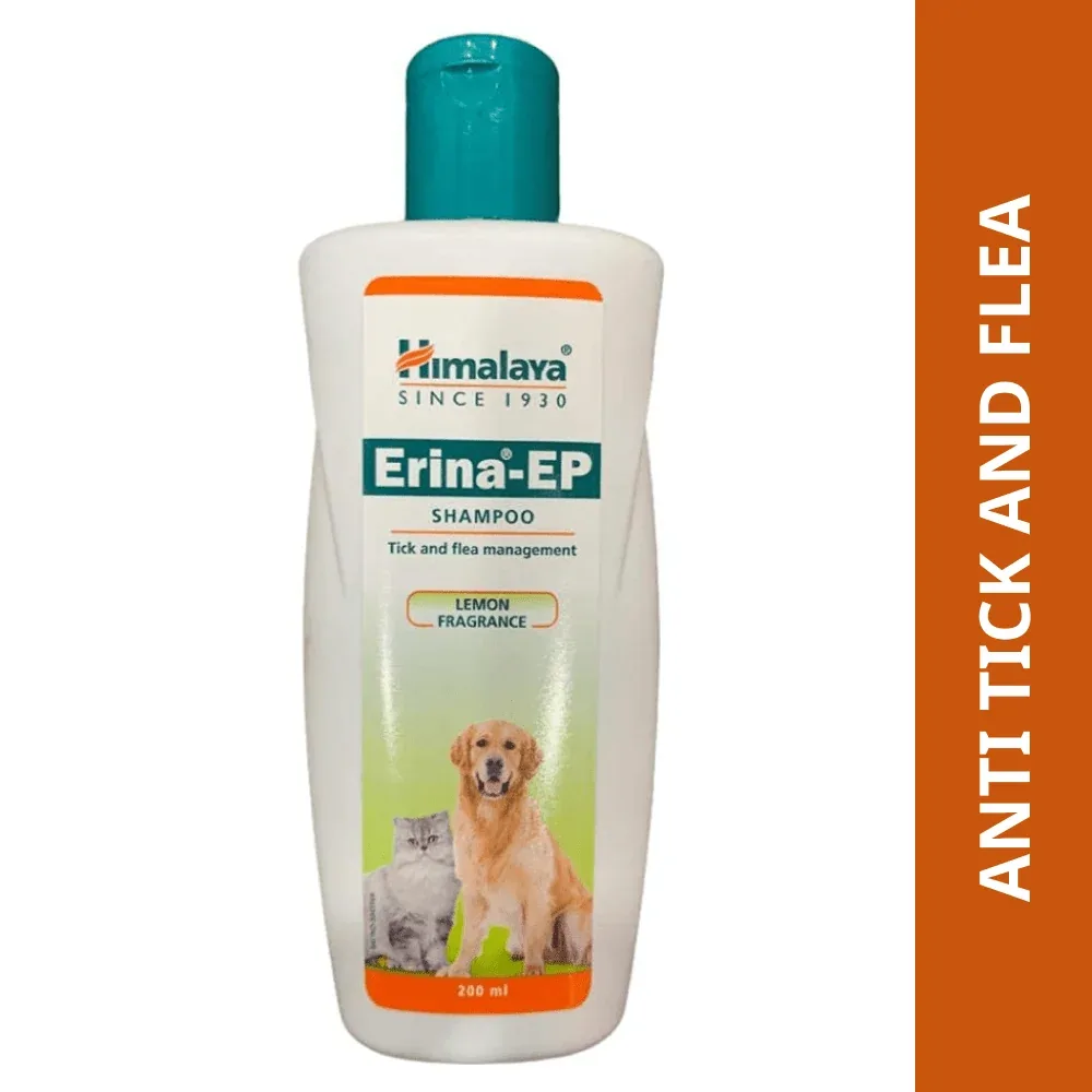 Himalaya Erina EP Tick and Flea Shampoo and Drools Absolute Calcium Bones treats for Dogs Combo - Image 2