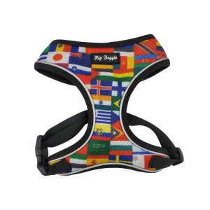 Hip Doggie Ultra Comfort Reflective Harness Vest, Flags